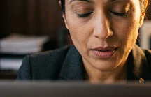 Lawyer at desk