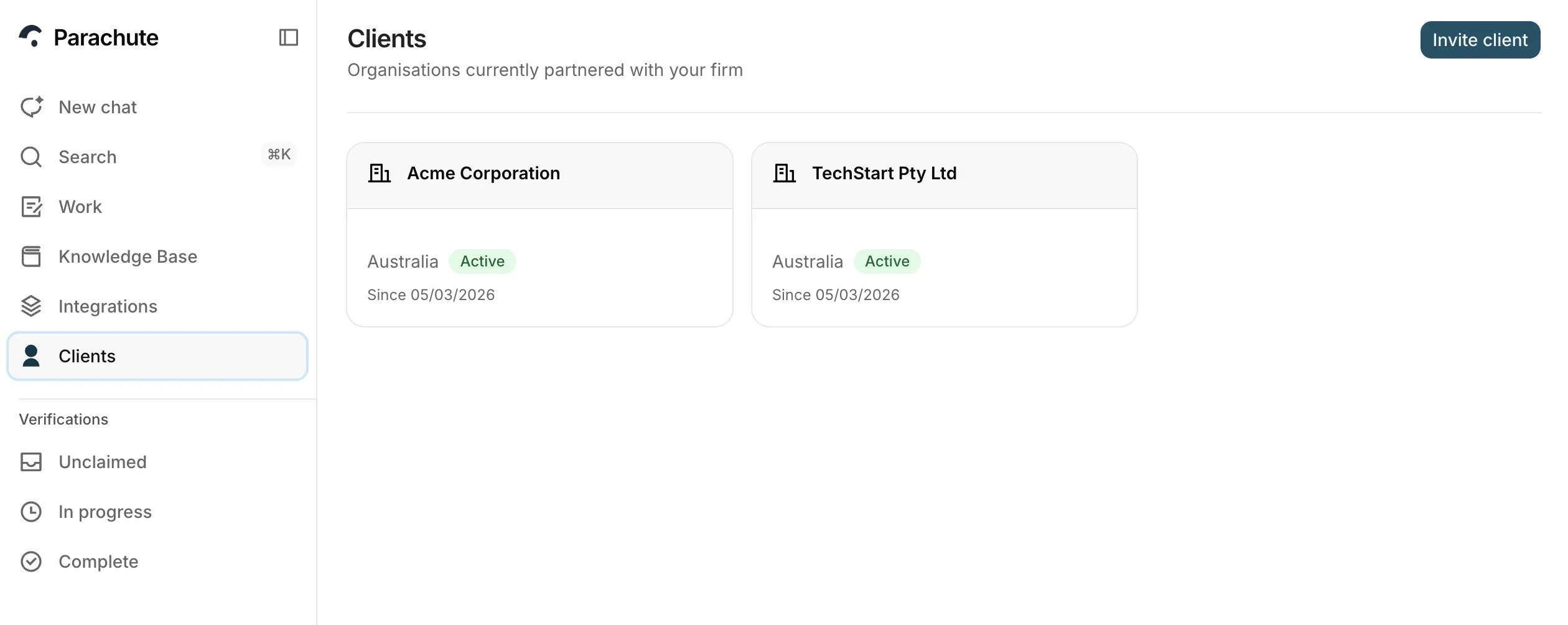 Parachute experts portal
