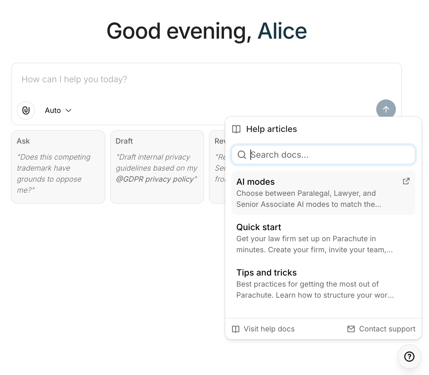 Parachute invite flow